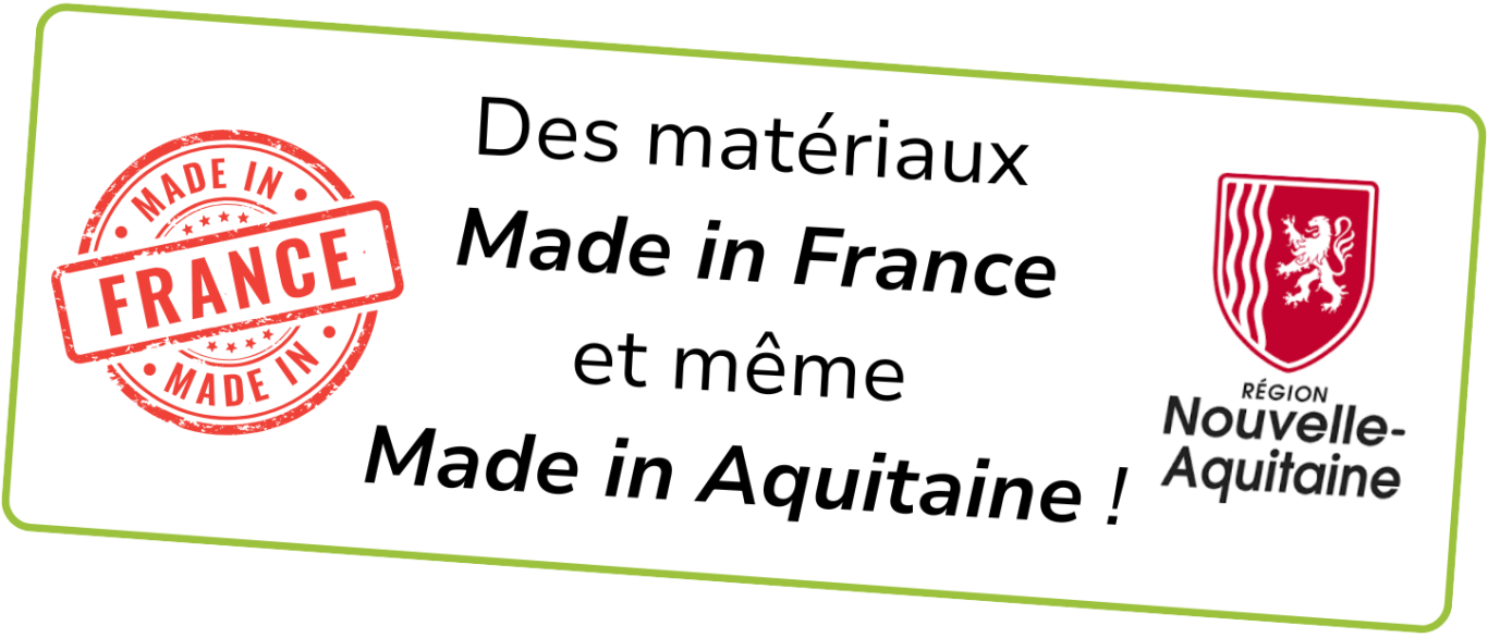 isolation ecoresponsable charente aquitaine france guillemot Label mettant en avant des matériaux Made in France et Made in Aquitaine.